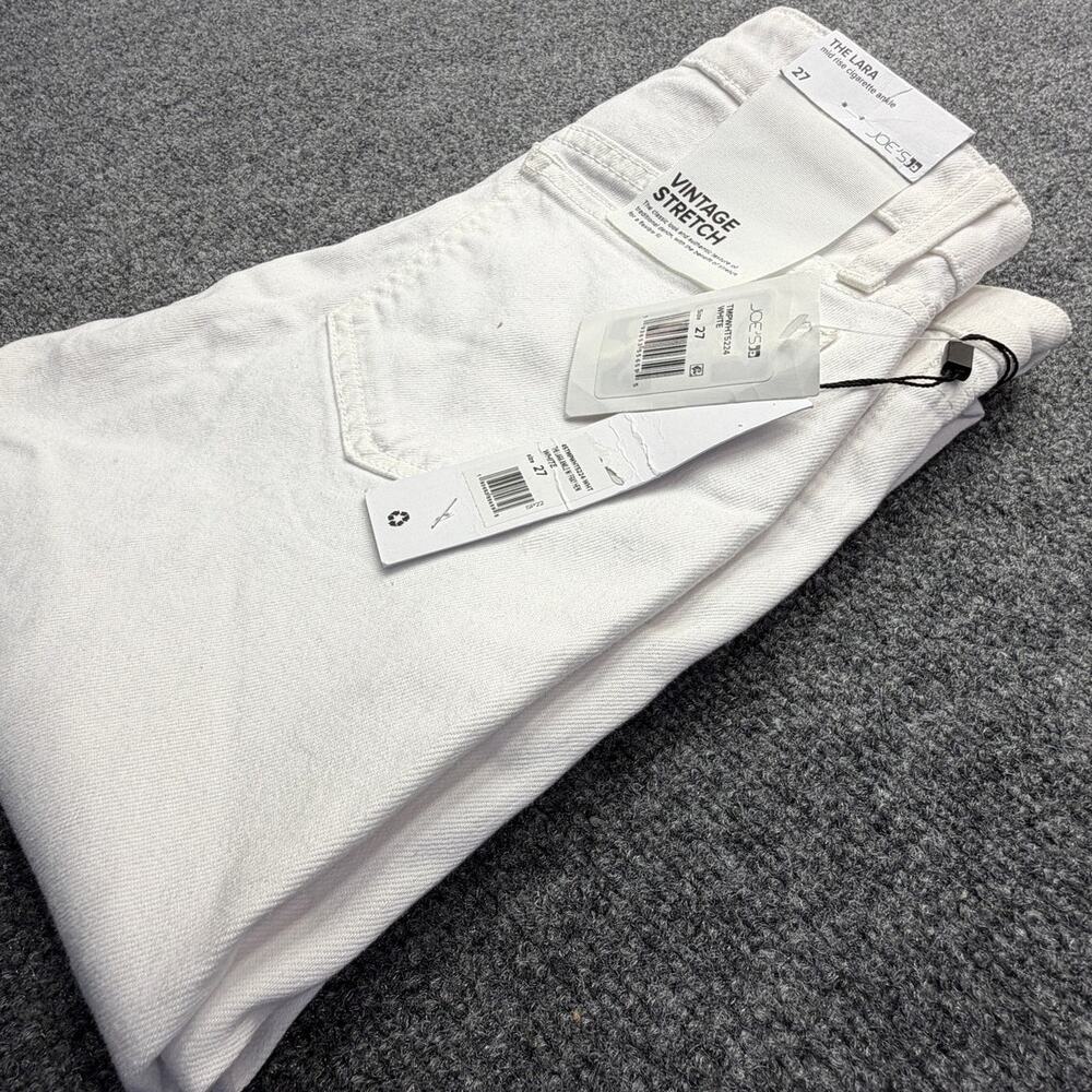 Joe's Jeans The Lara Women's 27 White Mid Rise Cigarette Ankle NWT NEW - Picture 14 of 14